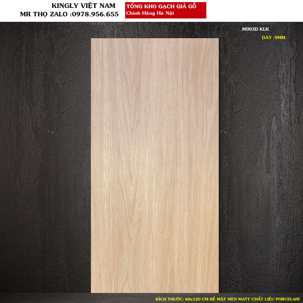Gạch giả gỗ Trung Quốc 60x120 cm M003D Loại 1